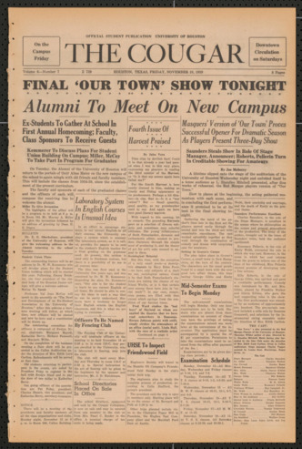 The Cougar, Vol. 6, No. 7, November 10, 1939
