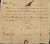 Letter from Tench Tilghman to Alexander Scammell