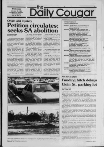 The Daily Cougar. Vol. 50, No. 55, January 18, 1984.