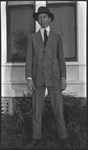 Young man in a tweed suit