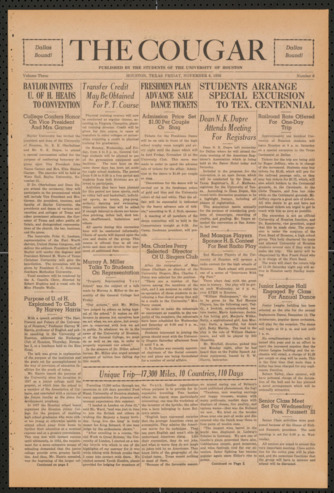 The Cougar, Vol. 3, No. 6, November 6, 1936