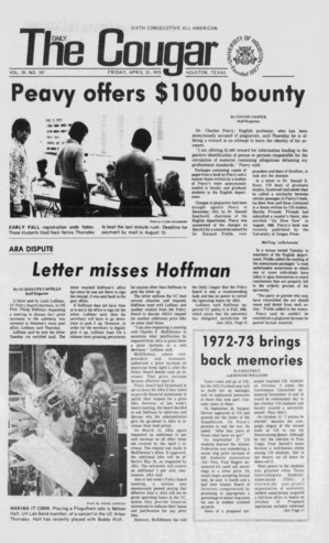 The Daily Cougar. Vol. 39, No. 107, April 27, 1973.