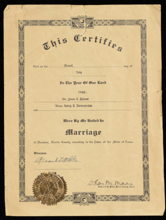 Marriage Certificate