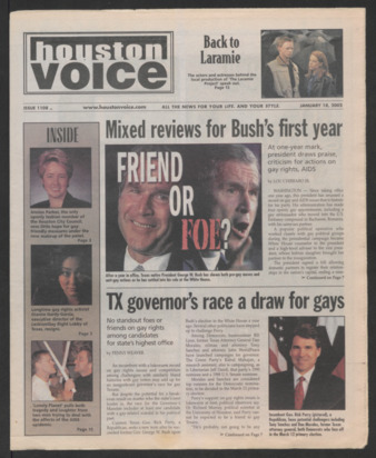 Houston Voice, No. 1108, January 18, 2002