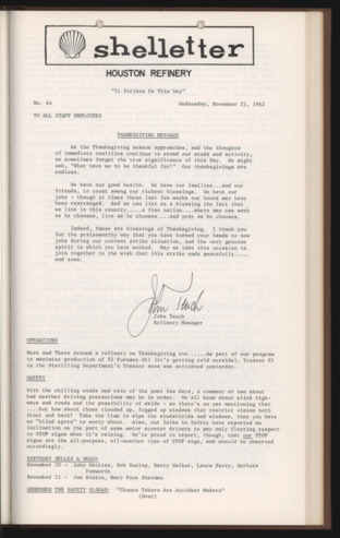 Shelletter, No. 44, November 21, 1962