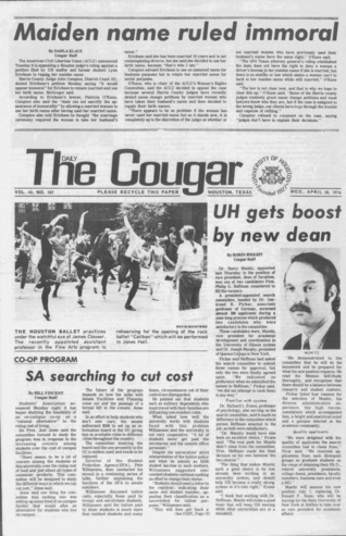 The Daily Cougar. Vol. 42, No. 107, April 28, 1976.