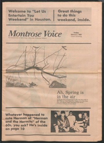 Montrose Voice, No. 19, March 6, 1981