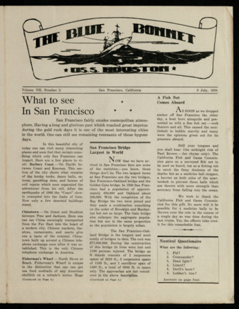 The Blue Bonnet, Vol. 7, No. 2, July 9, 1938
