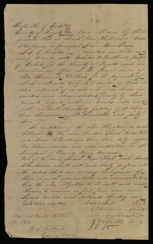 Bond and statement that Sarah Jane Hall and Aaron Gardenier will serve as administrators of  David Berry’s estate