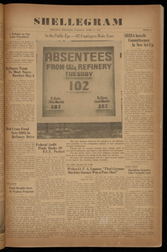 The Shellegram, Vol. 10, No. 2, April 17, 1945