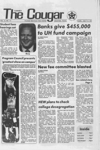 The Summer Cougar. Vol. [43], No. 117, July 14, 1977.