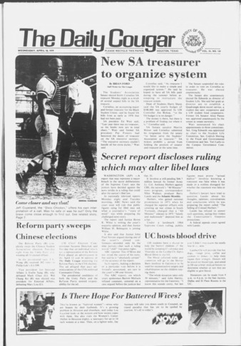 The Daily Cougar. Vol. 45, No. 129, April 18, 1979.