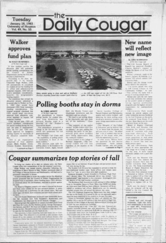 The Daily Cougar. Vol. 49, No. 55, January 18, 1983.