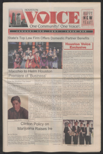 Houston Voice, No. 845, January 3, 1997