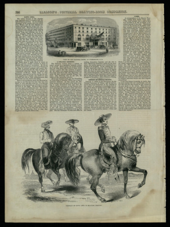 Portrait of Antonio Lopez de Santa Anna in military costume from “Gleason’s Pictorial Drawing Room Companion"