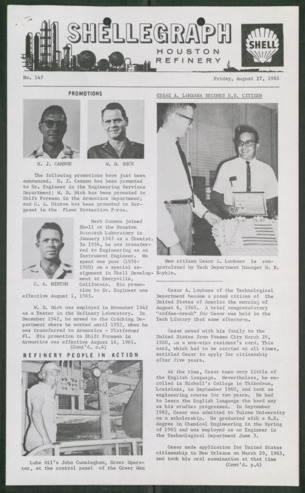 Shellegraph, No. 147, August 27, 1965