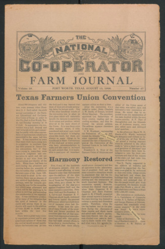 The National Co-Operator and Farm Journal, Vol. 29, No. 42, August 13, 1908