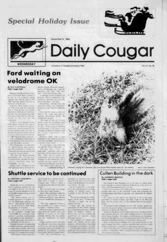 The Daily Cougar. Vol. 51, No. 55, December 5, 1984.