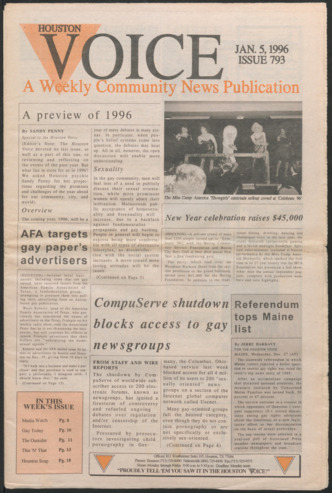 Houston Voice, No. 793, January 5, 1996