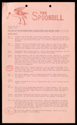 The Spoonbill, Vol. 25, No. 9, January 1976