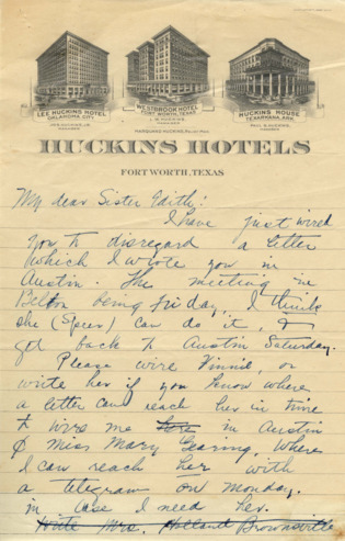 Letter from Minnie Fisher Cunningham to Edith Hinkle League