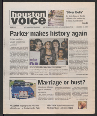 Houston Voice, No. 1207, December 12, 2003