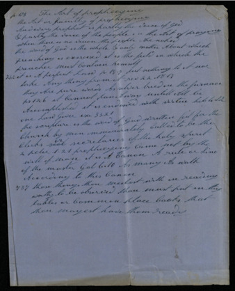 Handwritten notes accompanying manuscript journal, including schooling lessons entitled “Sea Voyage to Melbourne”