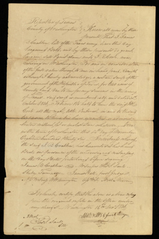 Letter from James Crabtree to J. R. Cook regarding land transfer