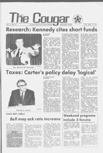 The Daily Cougar. Vol. 44, No. 45, November 11, 1977.