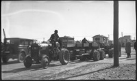 Tractor pulling transportation device