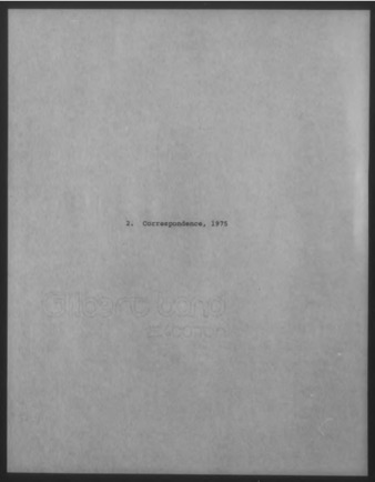 Mary Myart Malott Correspondence, 1975