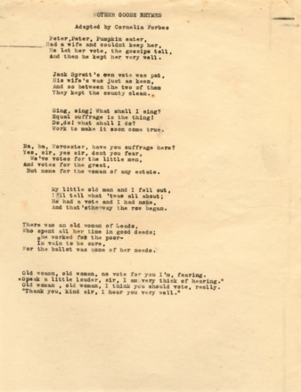 Mother Goose Rhymes, Adapted by Cornelia Forbes