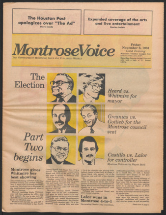 Montrose Voice, No. 54, November 6, 1981