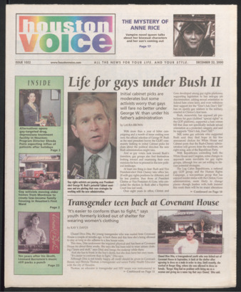Houston Voice, No. 1052, December 22, 2000