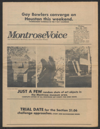 Montrose Voice, No. 30, May 22, 1981
