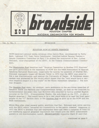 Broadside, Vol. 5, No. 5, May 1974