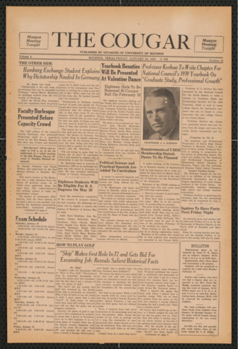 The Cougar, Vol. 5, No. 14, January 20, 1939