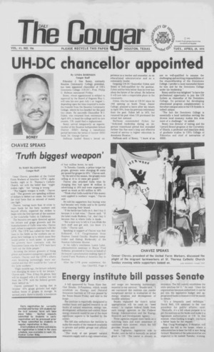 The Daily Cougar. Vol. 41, No. 106, April 29, 1975.