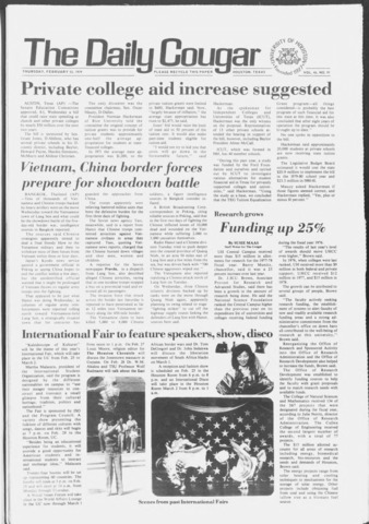 The Daily Cougar. Vol. 45, No. 97, February 22, 1979.