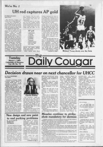 The Daily Cougar. Vol. 49, No. 79, March 1, 1983.