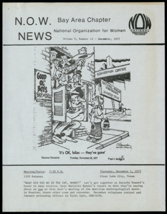 N.O.W. News Bay Area Chapter, Vol. 5, No. 12, December 1977