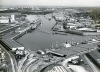 Ship channel's Turning Basin, aerial view