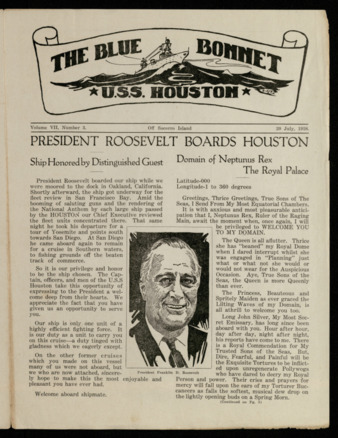 The Blue Bonnet, Vol. 7, No. 3, July 20, 1938