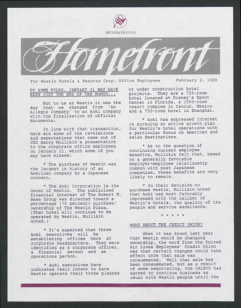 Homefront, February 2, 1988