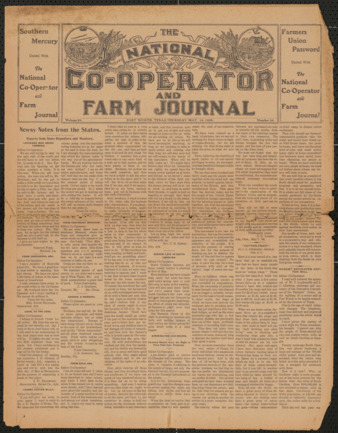 The National Co-Operator and Farm Journal, Vol. 29, No. 29, May 14, 1908