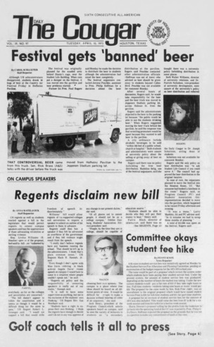 The Daily Cougar. Vol. 39, No. 97, April 10, 1973.