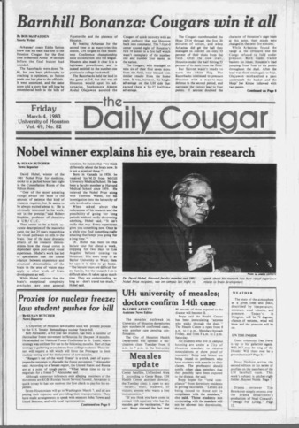 The Daily Cougar. Vol. 49, No. 82, March 4, 1983.