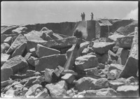 Group of men at rock quarry