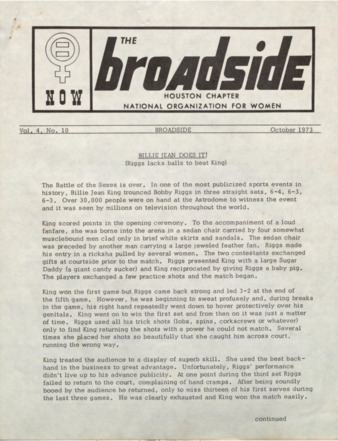 Broadside, Vol. 4, No. 10, October 1973