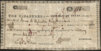 Pay order certificate for $100